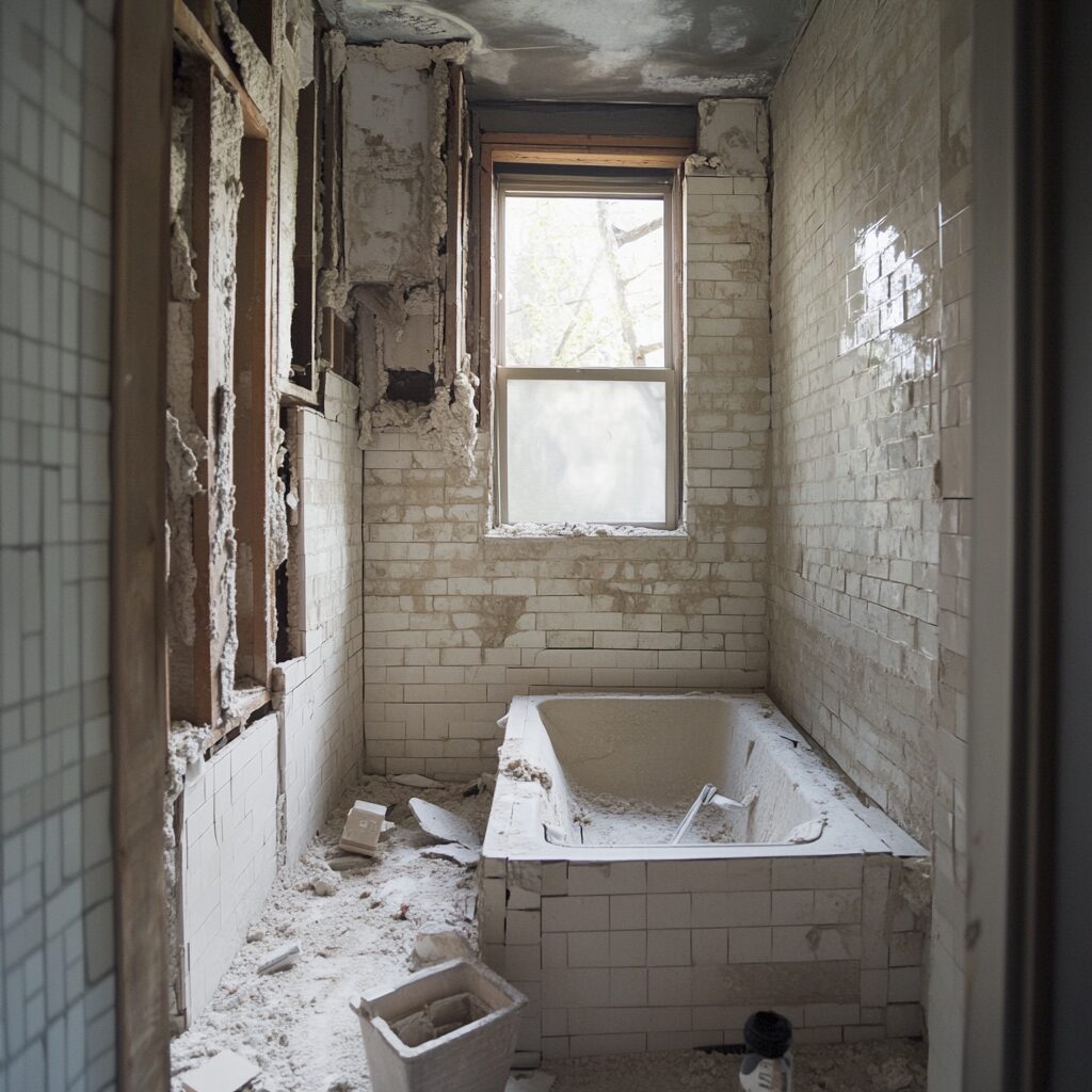 fondations salle de bain beton